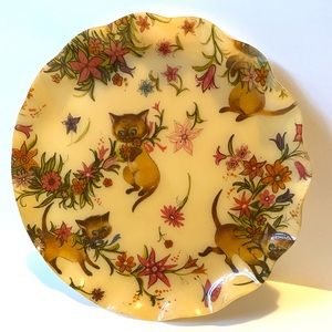 Gordon Fraser Vintage Acrylic Tray for Bruce Mclarty Siamese Cats Limited Ed.